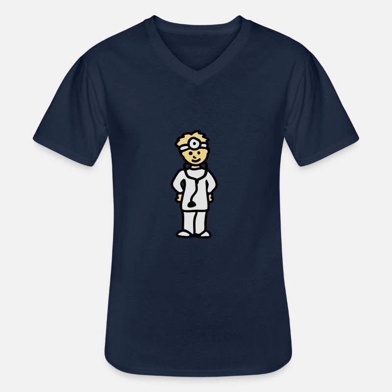 Arzt 3 - Männer-T-Shirt mit V-Ausschnitt - Navy