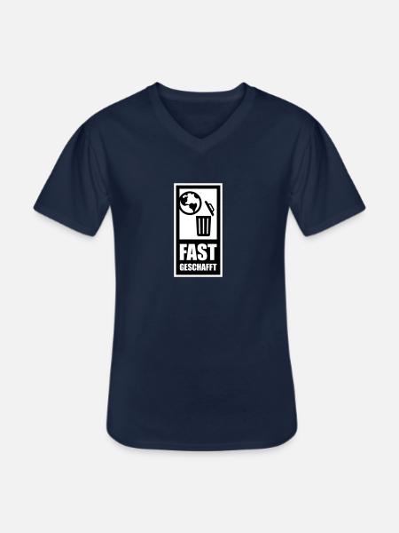 fast geschafft - Männer-T-Shirt mit V-Ausschnitt - Navy