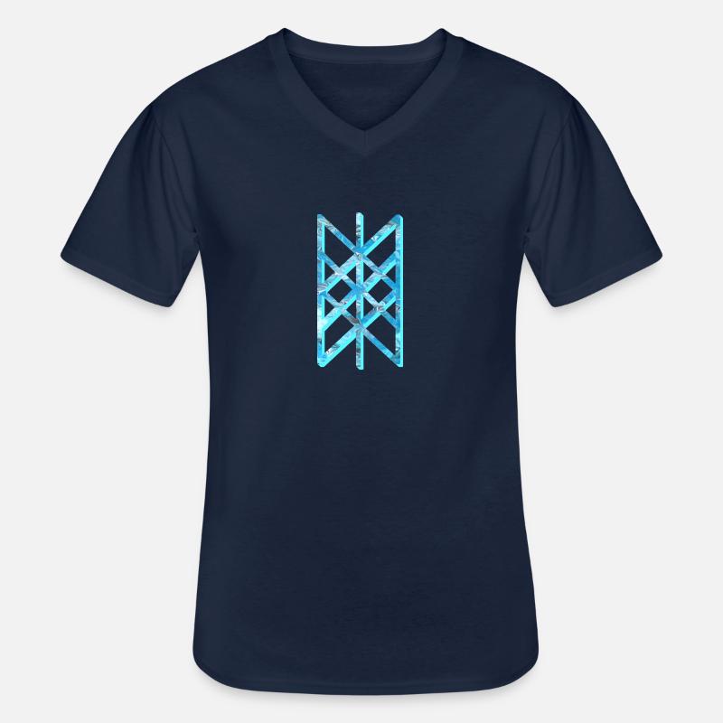 netz der wyrd e 78 - Männer-T-Shirt mit V-Ausschnitt - Navy
