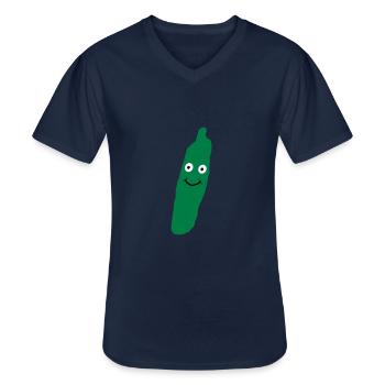 concombre bébé cadeau naissance grossesse - T-shirt col V Homme - marine - Devant - AI Model Male 178 dark (178cm)