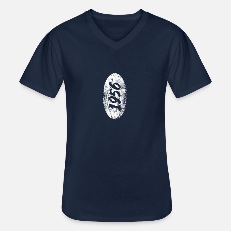 Freizeit 1956 - Männer-T-Shirt mit V-Ausschnitt - Navy