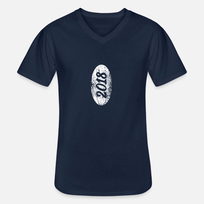 Frei 2018 - Männer-T-Shirt mit V-Ausschnitt - Navy