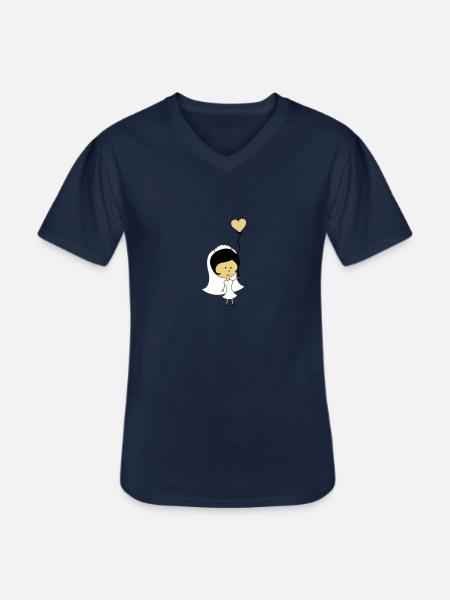 bride - Men's V-Neck T-Shirt - navy