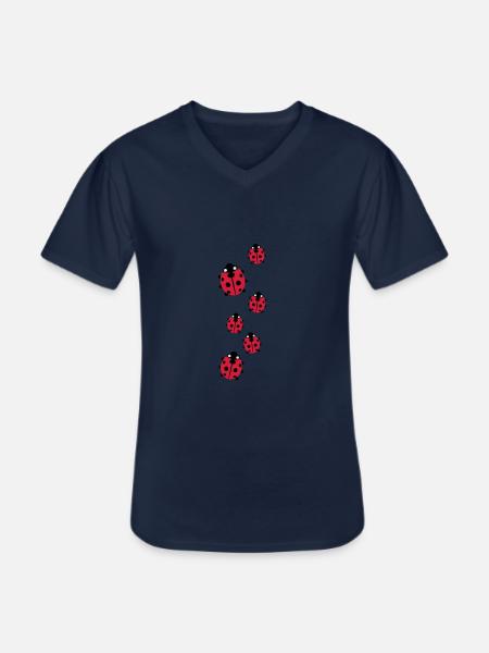 Marienkäfer - Männer-T-Shirt mit V-Ausschnitt - Navy