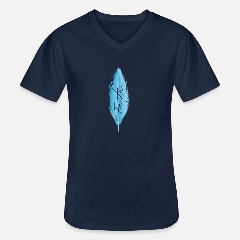 Glaube - Männer-T-Shirt mit V-Ausschnitt - Navy