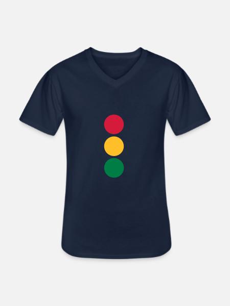 Ampel - Auto - Männer-T-Shirt mit V-Ausschnitt - Navy