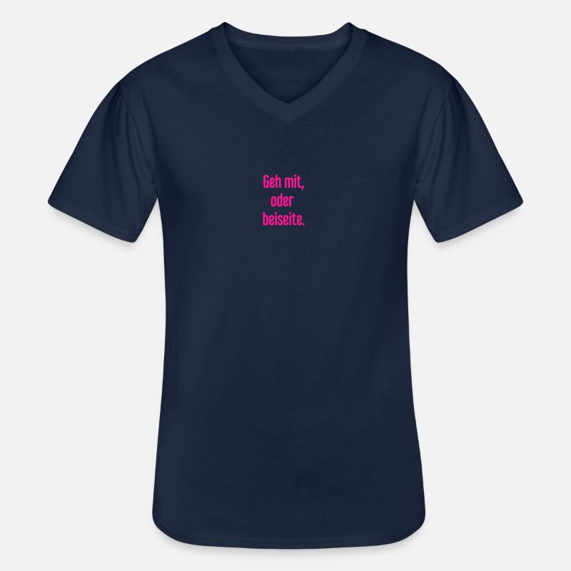 Geh mit oder beiseite - Männer-T-Shirt mit V-Ausschnitt - Navy