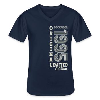 Original Dezember 1995 27. Geburtstag Geschenk - Männer-T-Shirt mit V-Ausschnitt - Navy - Vorne - AI Model Male 178 dark (178cm)