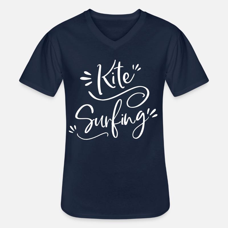 kitesurfing Kitesurfer Geschenk - Männer-T-Shirt mit V-Ausschnitt - Navy