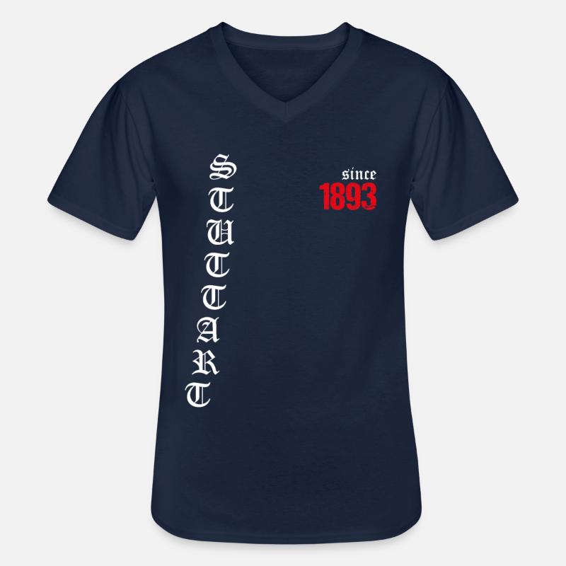 Stuttgart since 1893 - Männer-T-Shirt mit V-Ausschnitt - Navy