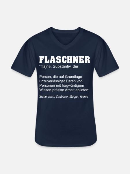 Flaschner lustige Definition - Männer-T-Shirt mit V-Ausschnitt - Navy