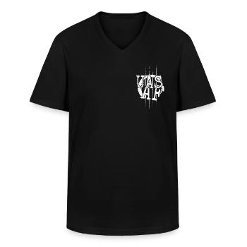 UAS AF Japanischer Zen Enso Kreis Ukulele Sammler - Männer-T-Shirt mit V-Ausschnitt - Schwarz - Vorne - AI Model Male 178 dark (178cm)