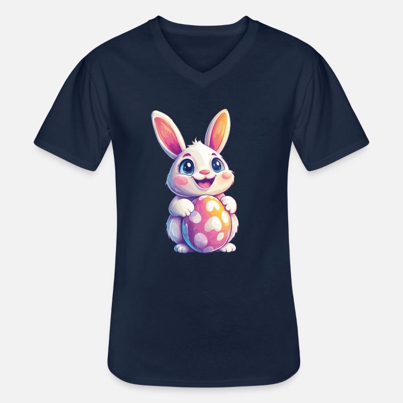 Bunny Easter Easter Bunny - Men's V-Neck T-Shirt - navy