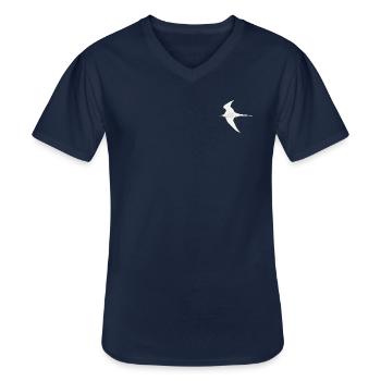 Sterne arctique volant - T-shirt col V Homme - marine - Devant - AI Model Male 178 dark (178cm)