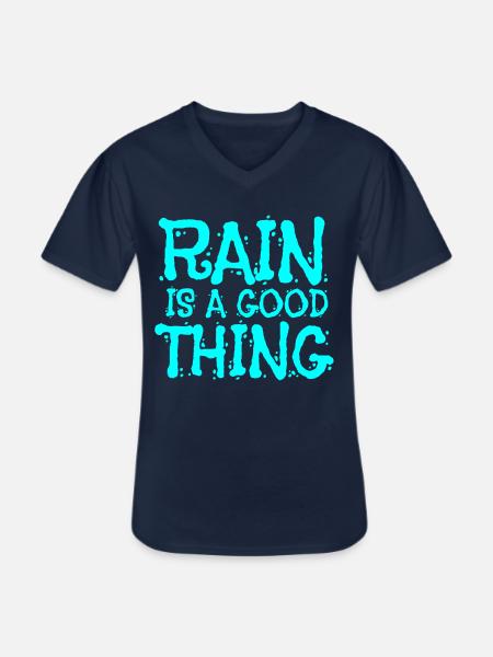 Rain is a good thing - Men's V-Neck T-Shirt - navy