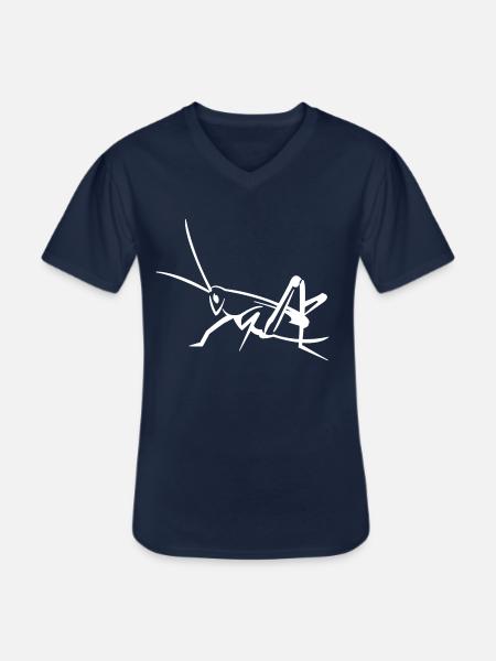 grasshopper - Men's V-Neck T-Shirt - navy