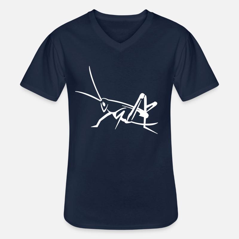 Heuschrecke - Männer-T-Shirt mit V-Ausschnitt - Navy