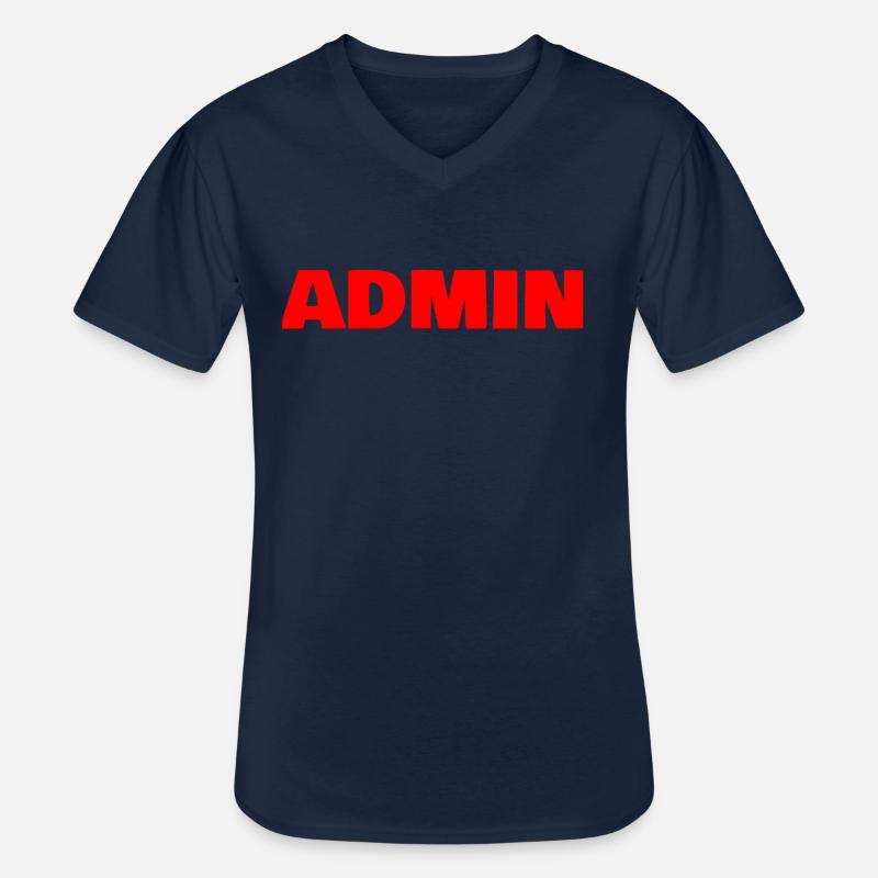 Admin - Männer-T-Shirt mit V-Ausschnitt - Navy