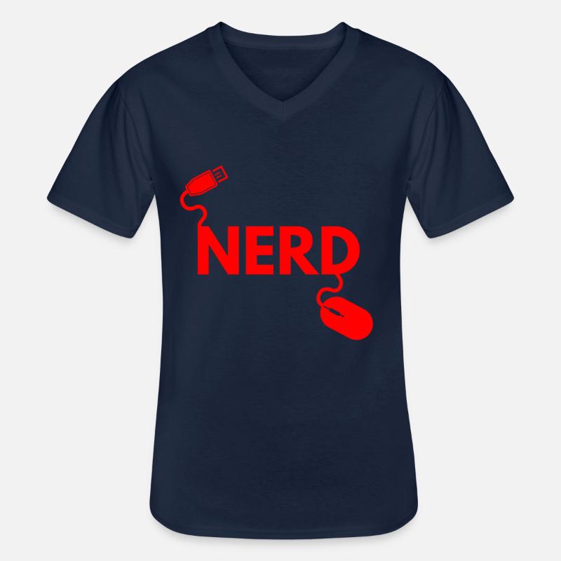 Informatik Nerd - Männer-T-Shirt mit V-Ausschnitt - Navy