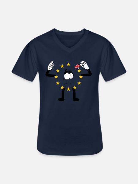 Brexit - Männer-T-Shirt mit V-Ausschnitt - Navy