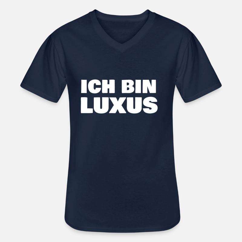 Ich bin Luxus - Männer-T-Shirt mit V-Ausschnitt - Navy