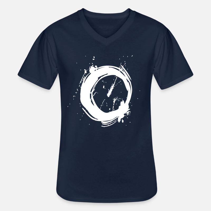 Kreis Ring - Männer-T-Shirt mit V-Ausschnitt - Navy