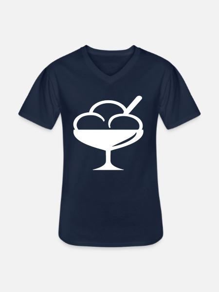 sundae - Men's V-Neck T-Shirt - navy
