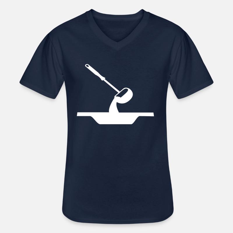 Suppe Suppenlöffel - Männer-T-Shirt mit V-Ausschnitt - Navy