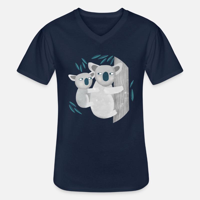 Koala - Männer-T-Shirt mit V-Ausschnitt - Navy