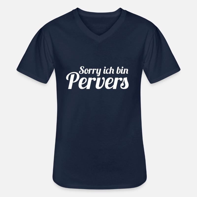 Sorry ich bin Pervers - Männer-T-Shirt mit V-Ausschnitt - Navy