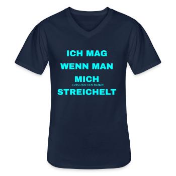 Sex Sprüche - Männer-T-Shirt mit V-Ausschnitt - Navy - Vorne - AI Model Male 178 dark (178cm)