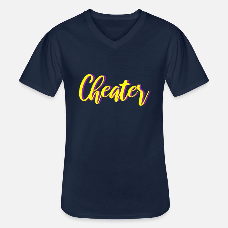 Cheater - Männer-T-Shirt mit V-Ausschnitt - Navy