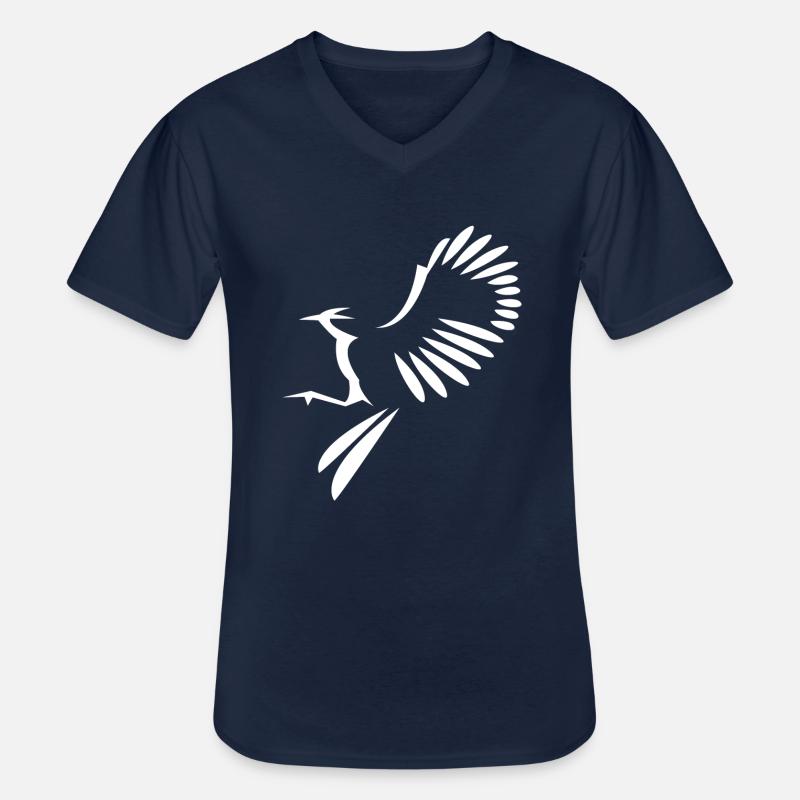 Vogel Abbildung - Männer-T-Shirt mit V-Ausschnitt - Navy