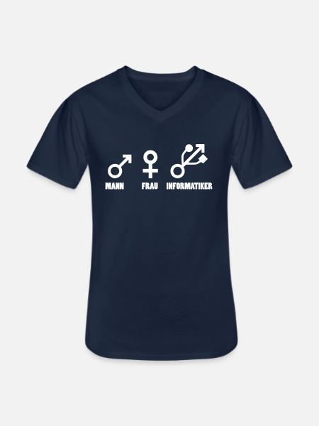 Der Informatiker - Männer-T-Shirt mit V-Ausschnitt - Navy