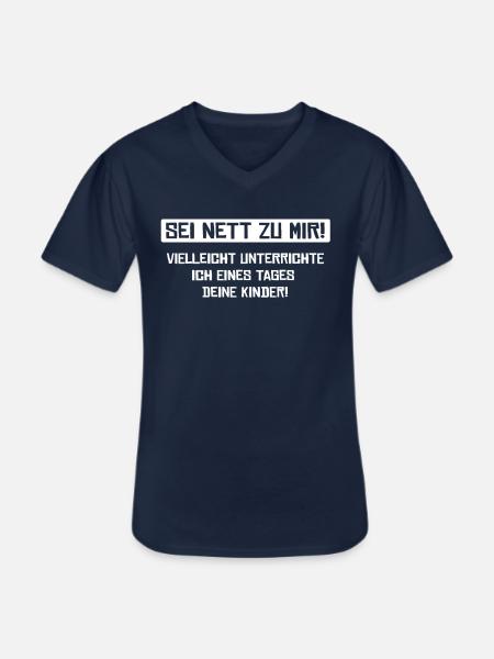 Lehramt Student - Männer-T-Shirt mit V-Ausschnitt - Navy