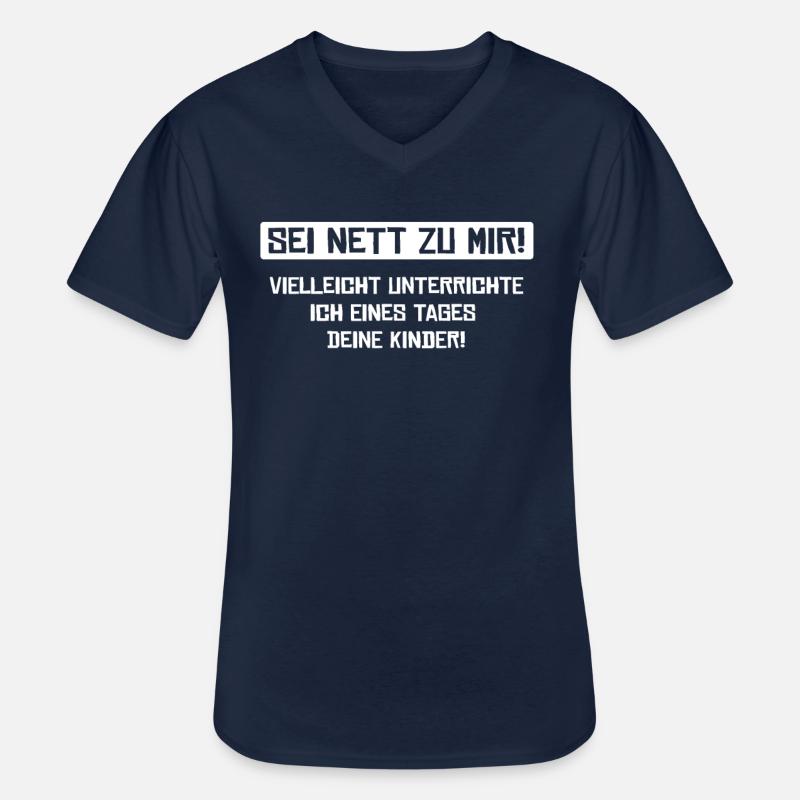 Lehramt Student - Männer-T-Shirt mit V-Ausschnitt - Navy