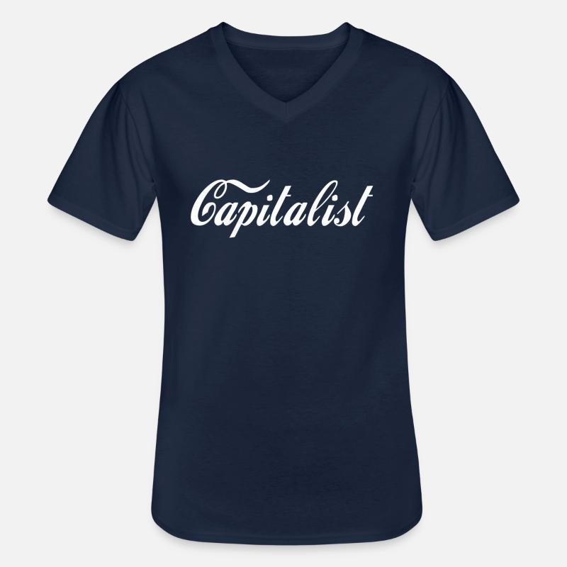 Capitalist - capitalist - Men's V-Neck T-Shirt - navy