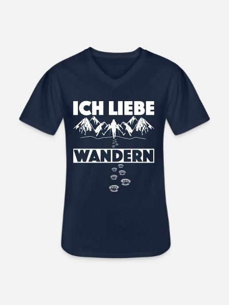 Wanderer - Männer-T-Shirt mit V-Ausschnitt - Navy