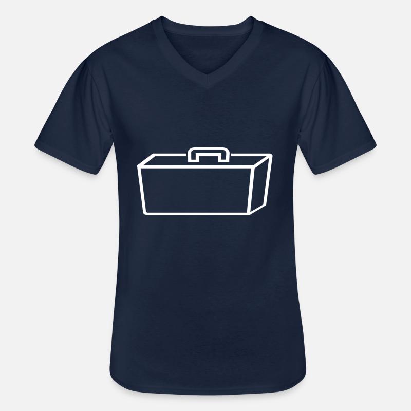 Koffer - Männer-T-Shirt mit V-Ausschnitt - Navy