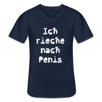 ich rieche nach Penis - Männer-T-Shirt mit V-Ausschnitt - Navy - Vorne - AI Model Male 178 dark (178cm)