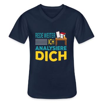 Psychologie Student - Männer-T-Shirt mit V-Ausschnitt - Navy - Vorne - AI Model Male 178 dark (178cm)