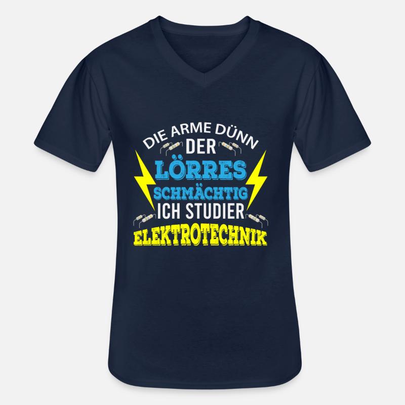 E-Technik Student Geschenk - Männer-T-Shirt mit V-Ausschnitt - Navy
