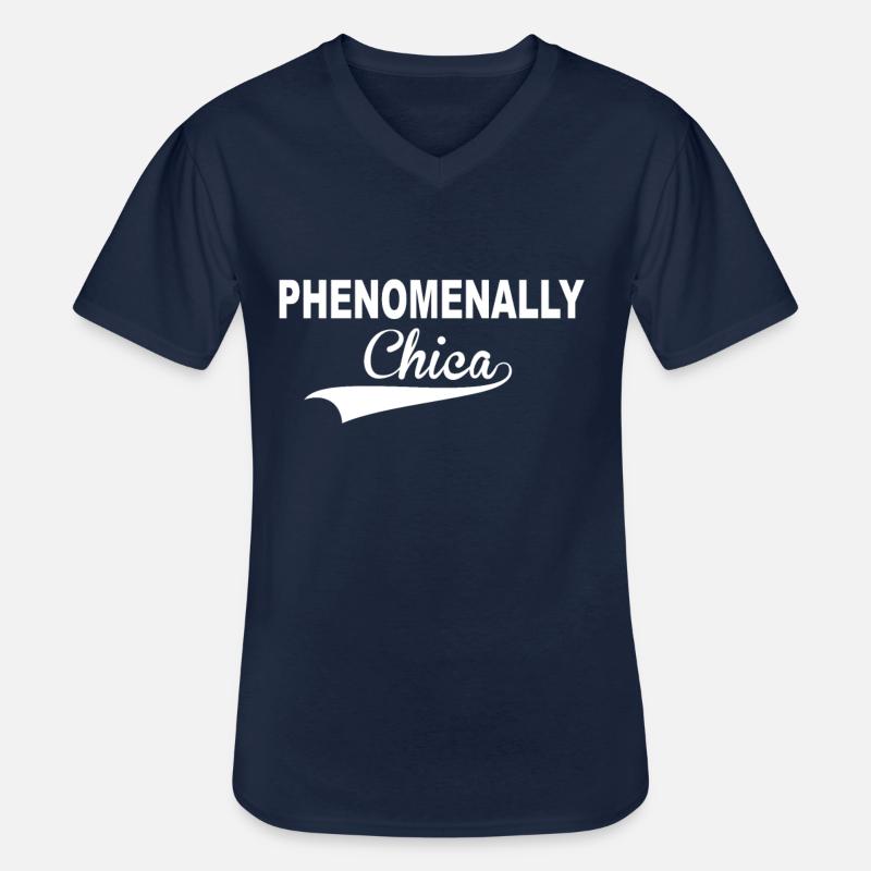Latina Chica Geschenk - Männer-T-Shirt mit V-Ausschnitt - Navy
