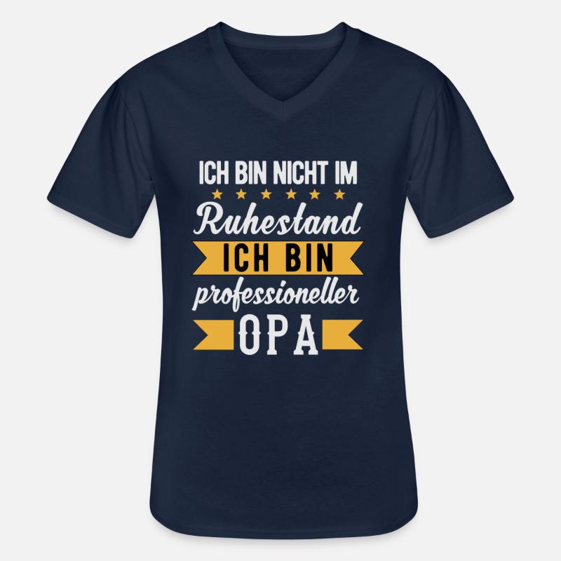 Rentner Opa witziger Rente Ruhestand Spruch - Männer-T-Shirt mit V-Ausschnitt - Navy