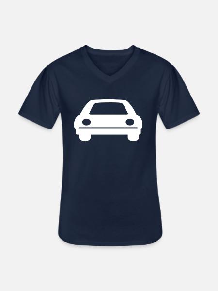 automobile - Men's V-Neck T-Shirt - navy