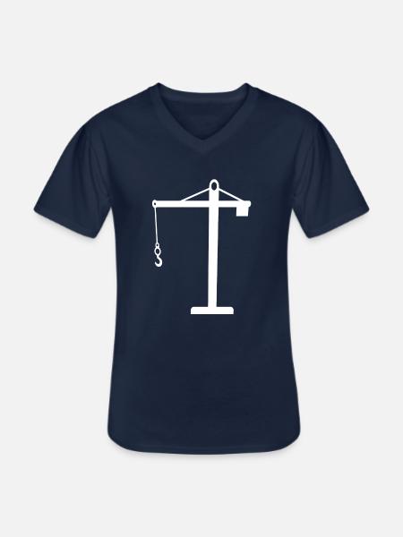 Kran - Männer-T-Shirt mit V-Ausschnitt - Navy
