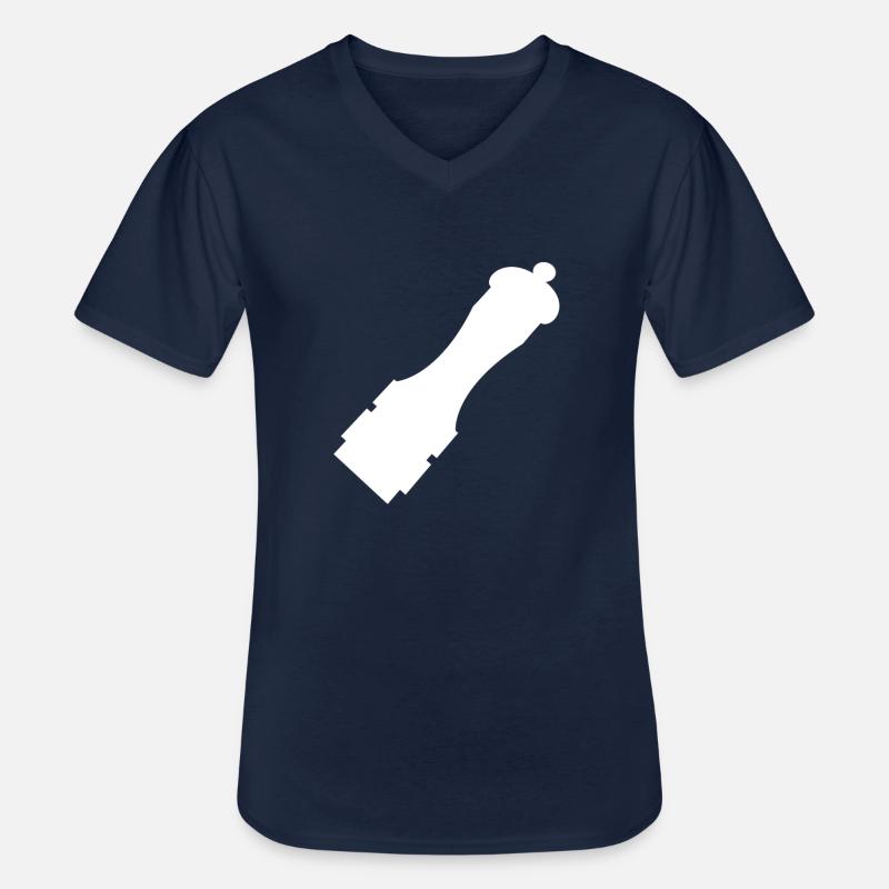Pfeffermühle - Männer-T-Shirt mit V-Ausschnitt - Navy
