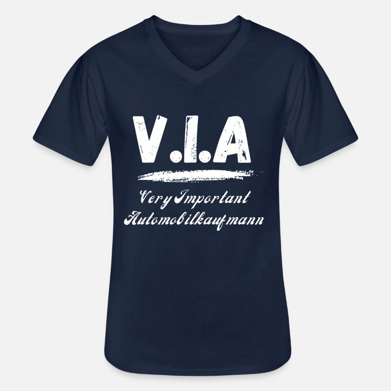 Automobilkaufmann Beruf Geschenkidee - Männer-T-Shirt mit V-Ausschnitt - Navy