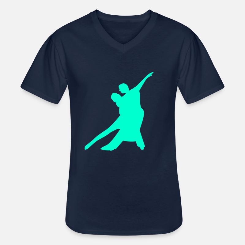 Tango Tanzen - Männer-T-Shirt mit V-Ausschnitt - Navy