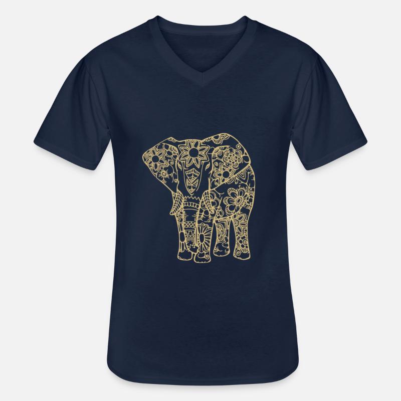 elephant - Männer-T-Shirt mit V-Ausschnitt - Navy
